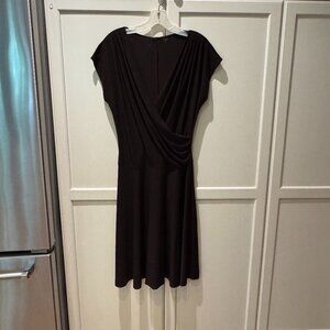 Y2k Brown draped dress